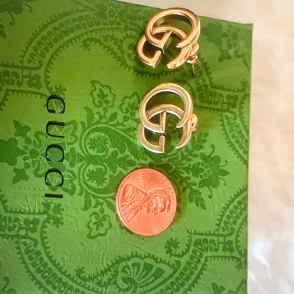 Gucci GG Gold Tone Earrings